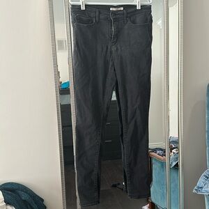 Levi’s 311 Shaping Skinny Dark wash black grey jeans denim size 30